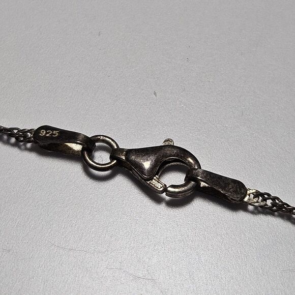 VINTAGE STERLING SILVER AMBER CROSS PENDANT NECKLACE YELLOW GOLDEN - Picture 8 of 15